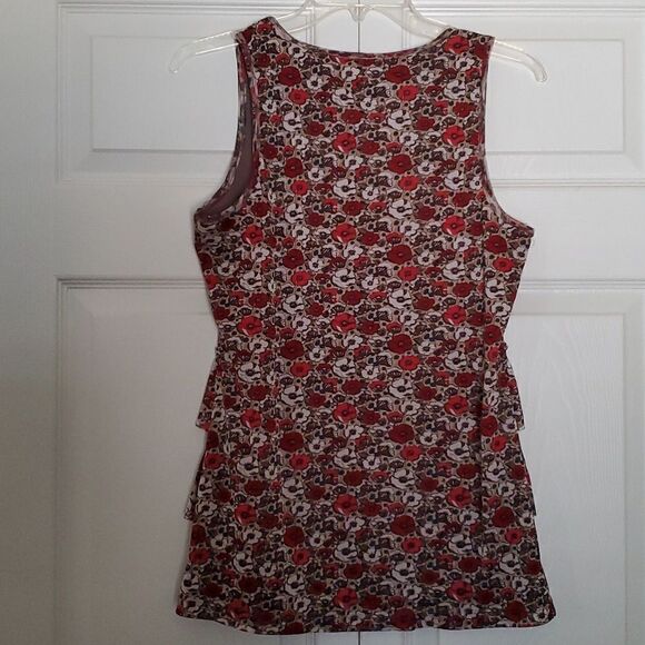 Maurices Women'sĀ Floral Ruffled Front Sleeveless Blouse Size Medium - Picture 6 of 10